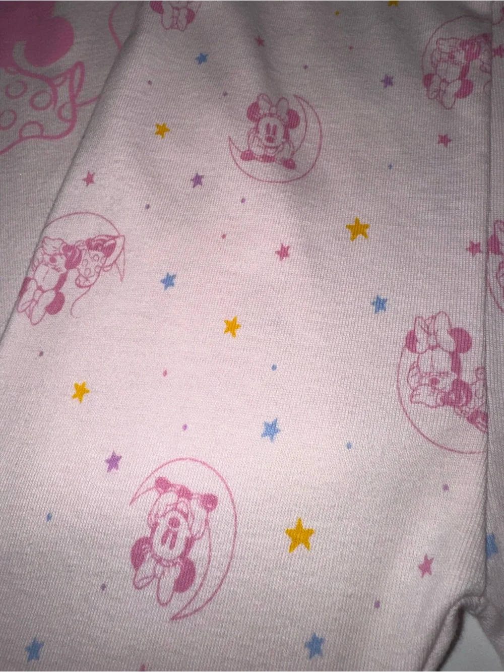 Old Navy Girls’ Minnie Mouse Love Always Pajama Set Moon & Stars Size 5
